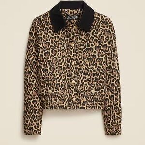 J. Crew barn short leopard jacket